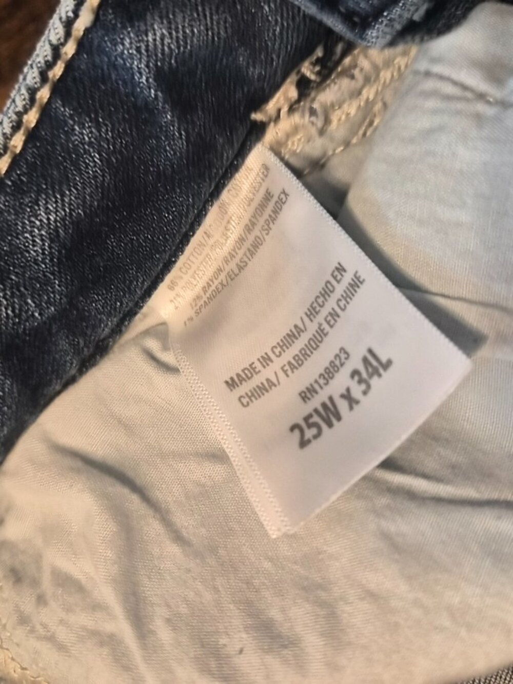 SHYANNE Womens Super Flare Jeans Bell Bottoms Mid Rise Blue Size 25 x 34 G710 - Picture 4 of 12